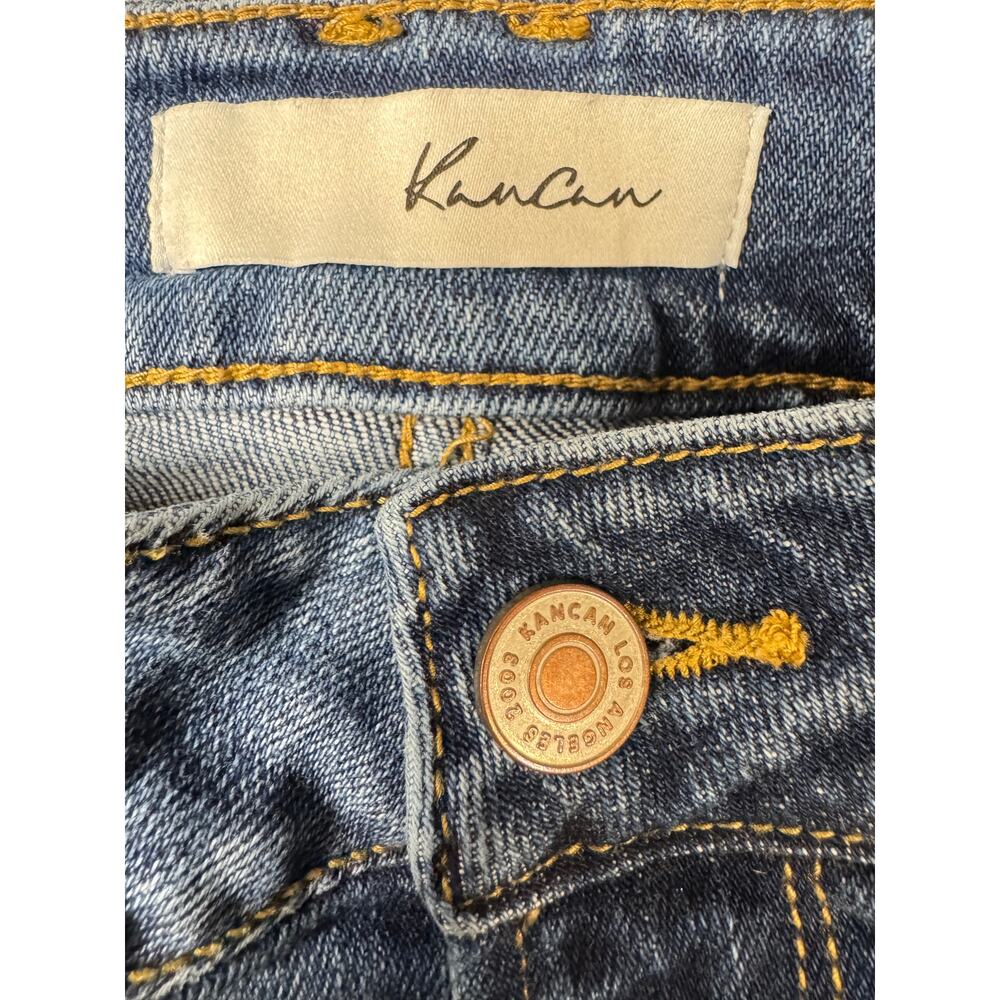 KanCan Wide Leg Cropped Jeans Women's Size 5/26 Medium Wash Denim Casual Chic - Picture 5 of 10
